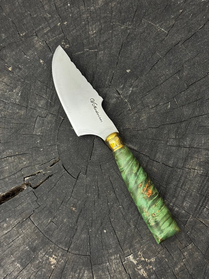 4” Skinner Knife, Maple Burl - SS420 - 105mm