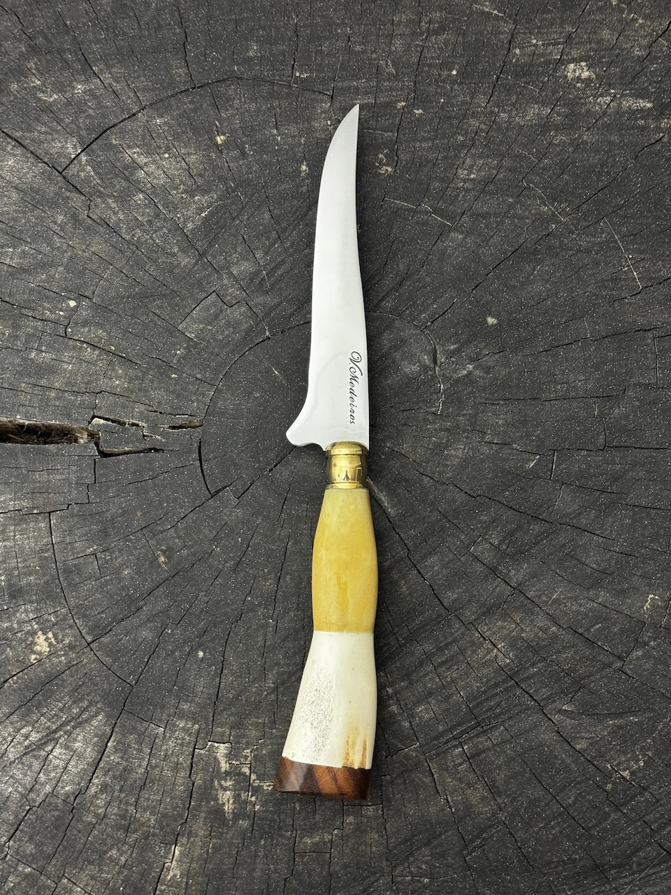 5&quot; Boning Knife, Ostrich Bone &amp; Deer Antler, SS440 - 130mm