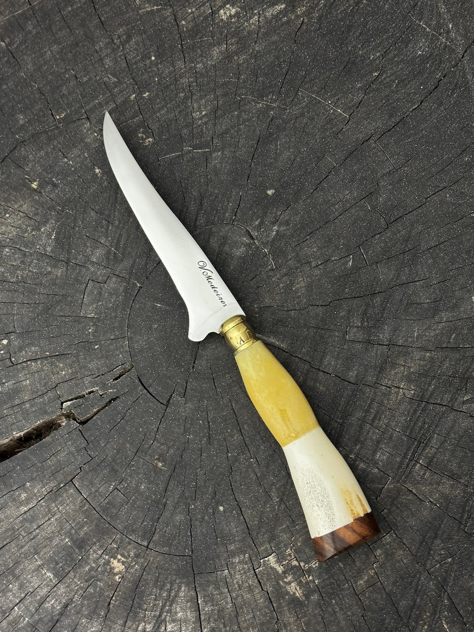 5&quot; Boning Knife, Ostrich Bone &amp; Deer Antler, SS440 - 130mm