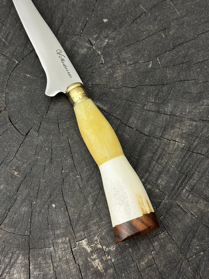 5" Boning Knife, Ostrich Bone &amp; Deer Antler, SS440 - 130mm