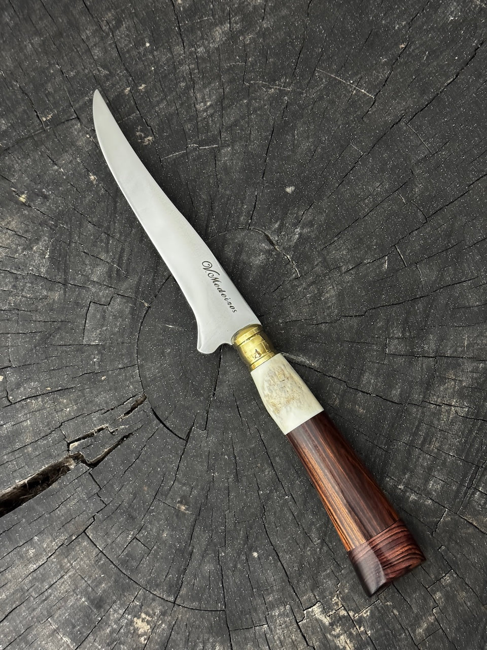 5&quot; Boning Knife, Native Hardwood &amp; Deer Antler, SS440 - 130mm
