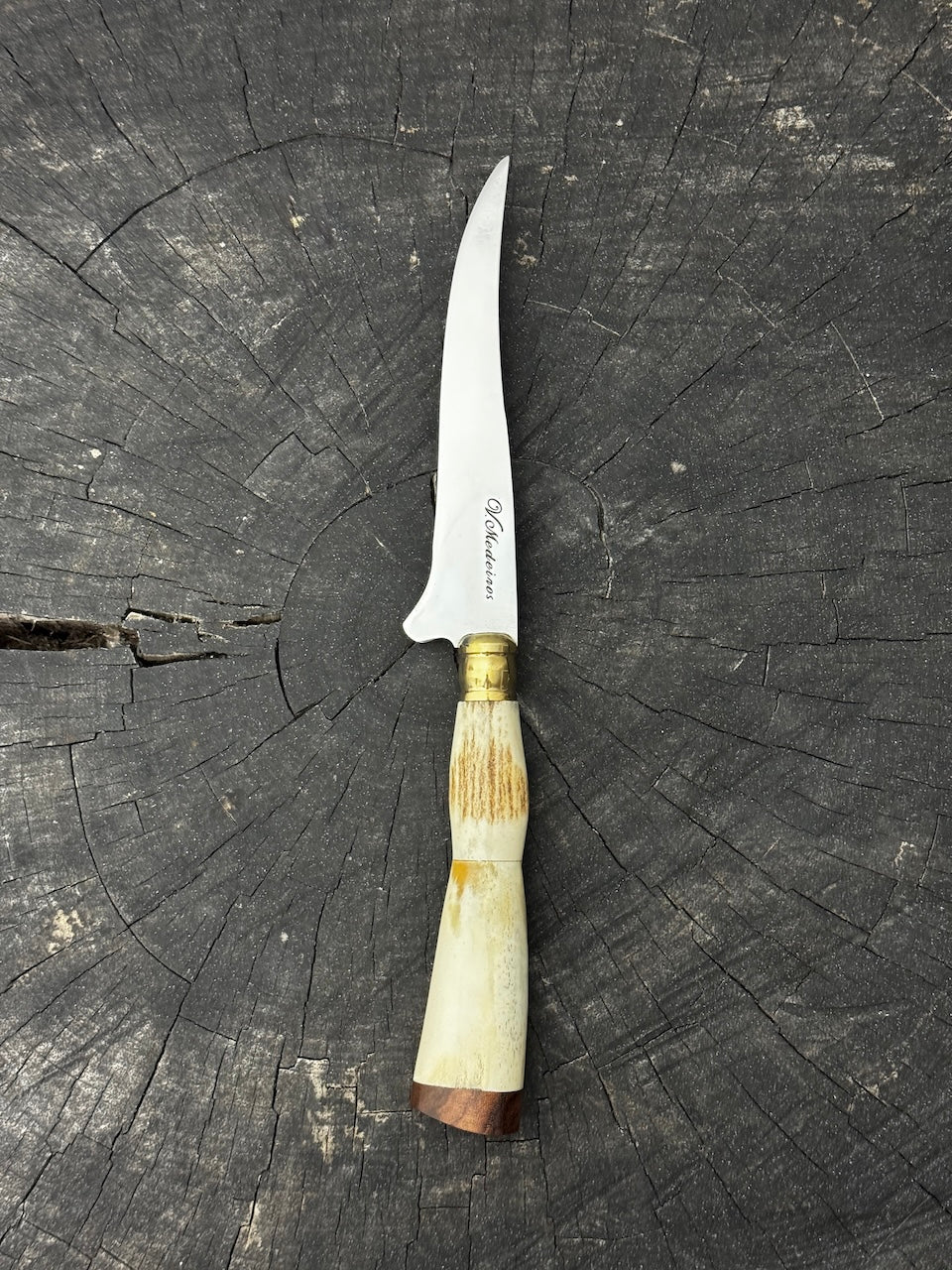 5&quot; Boning Knife, Ostrich Bone &amp; Deer Antler, SS440 - 130mm