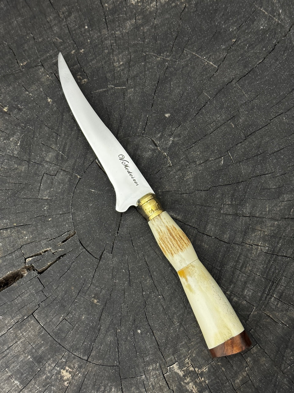 5&quot; Boning Knife, Ostrich Bone &amp; Deer Antler, SS440 - 130mm