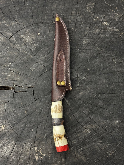 5&quot; Boning Knife, Deer Antler &amp; Maple Burl, SS440 - 130mm