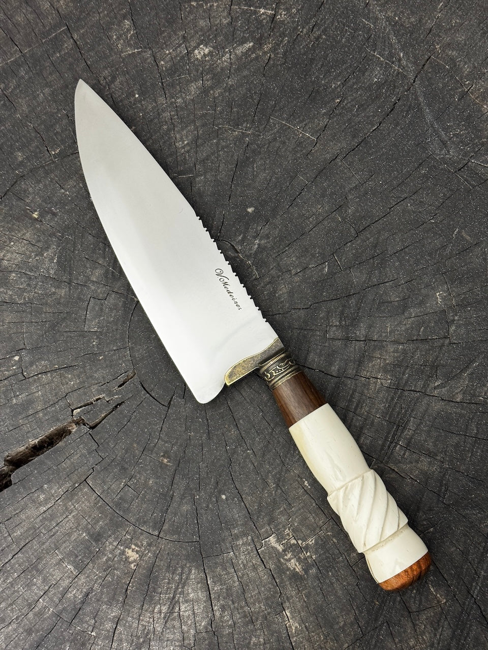 8&quot; Picanha Chef Knife, Ostrich Bone, SS440 - 200mm