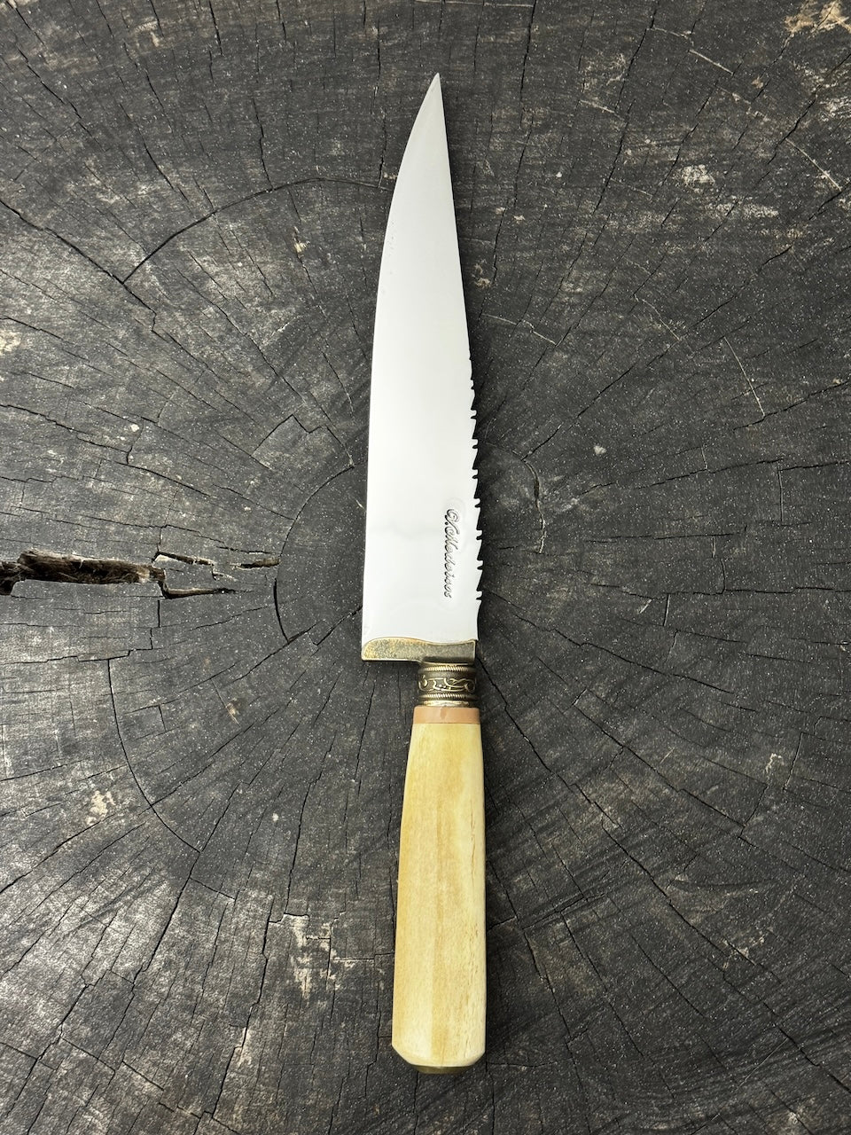 8" Chef Knife, Ostrich Bone, SS440 - 200mm
