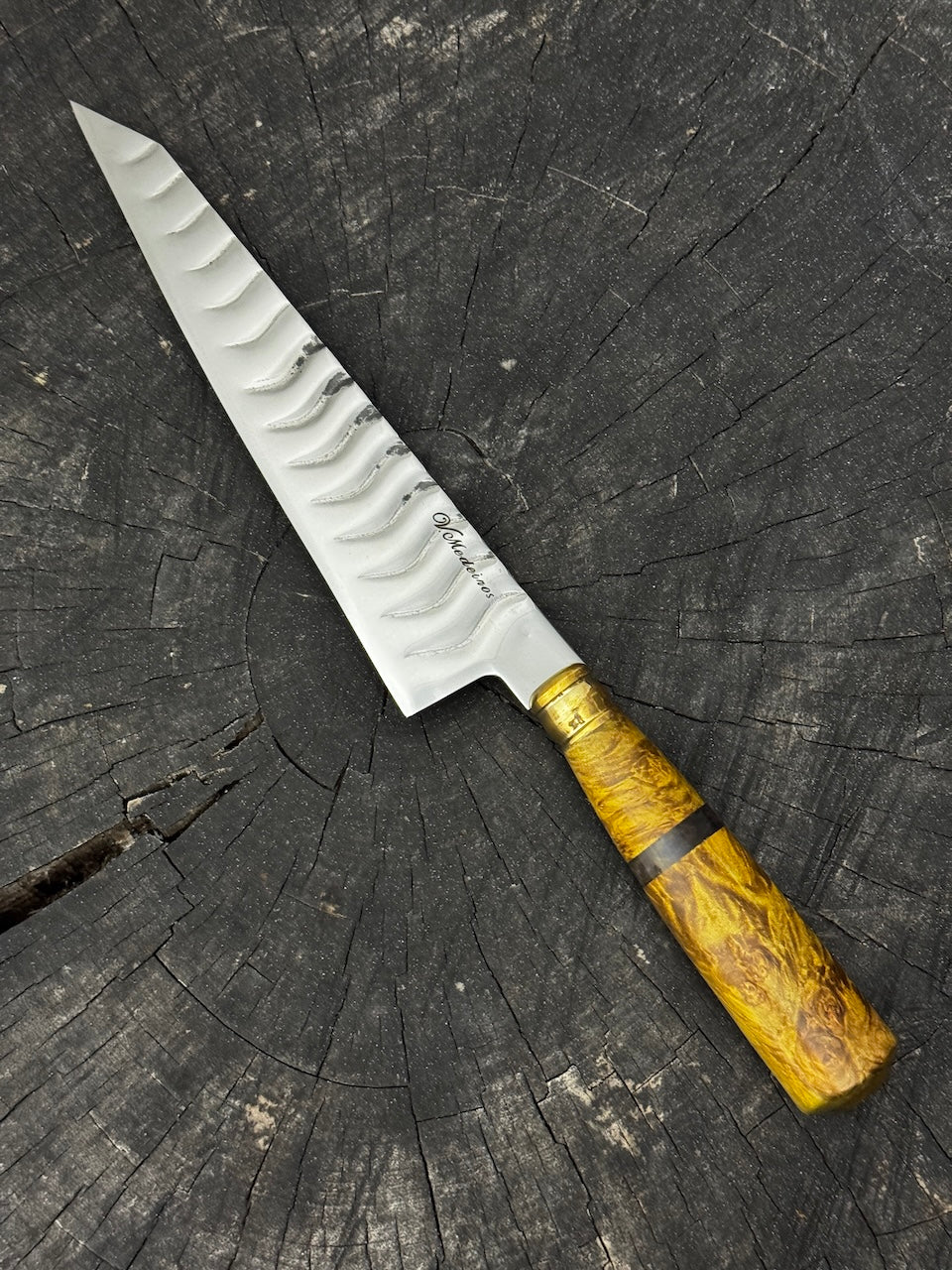 8&quot; Branca Knife, Curly Maple, SS440 - 210mm