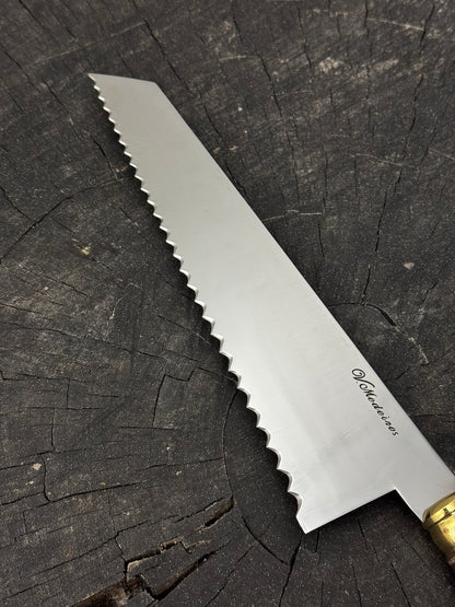8" Bread &amp; Roast Knife, Custom Block, SS420c - 200mm