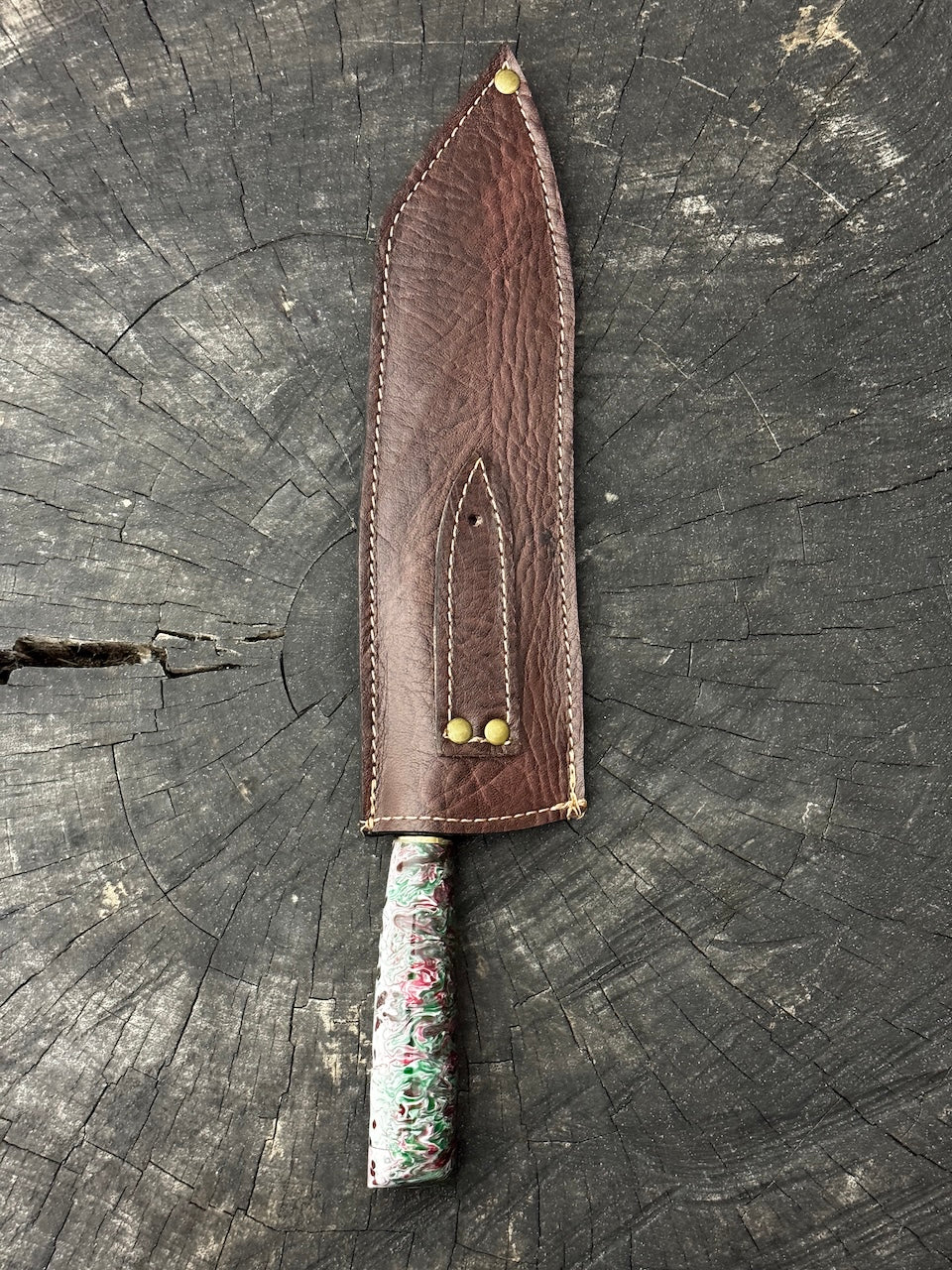 8" Bread &amp; Roast Knife, Custom Block, SS420c - 200mm