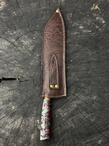 8" Bread &amp; Roast Knife, Custom Block, SS420c - 200mm