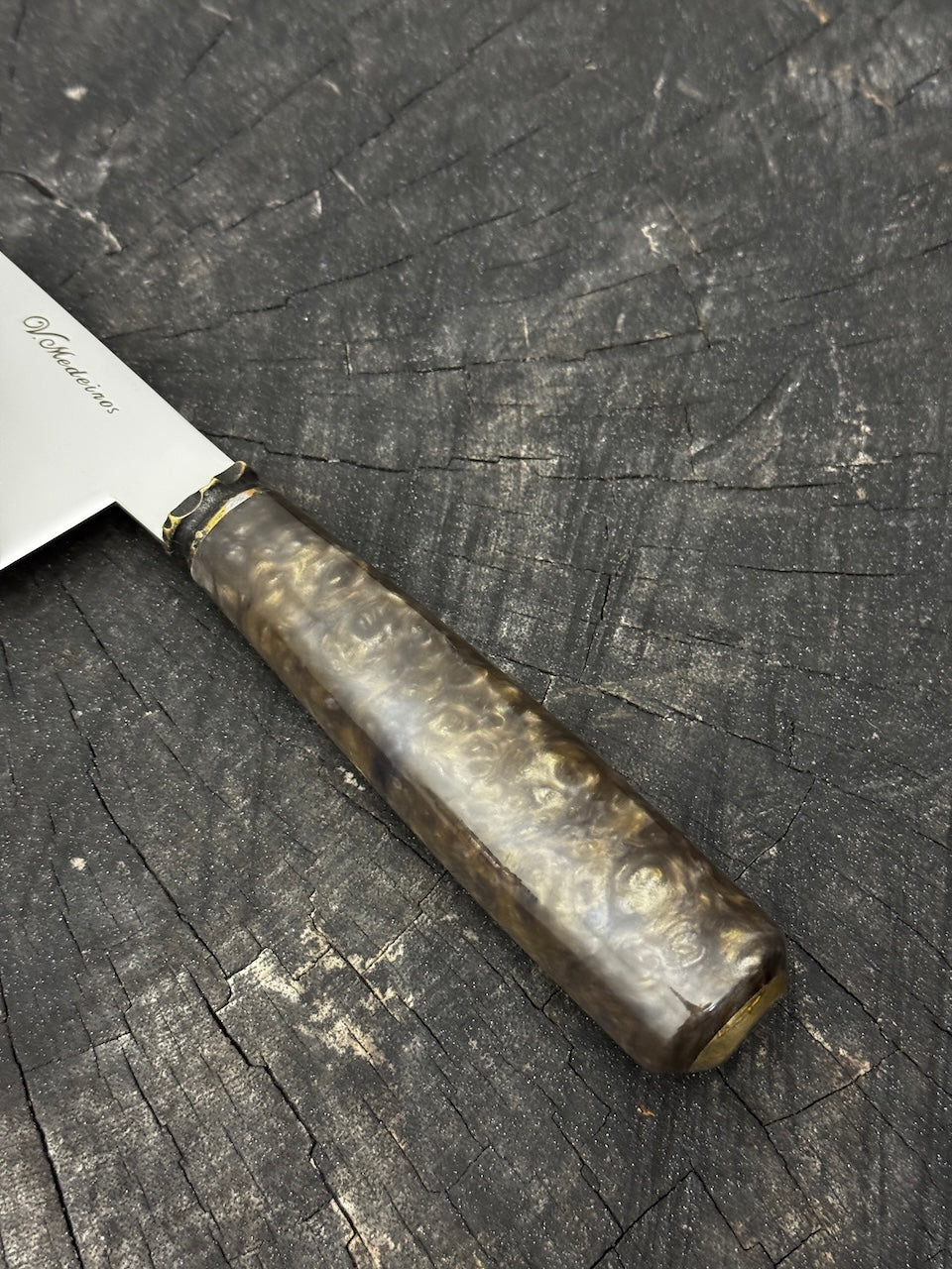 8" Bread &amp; Roast Knife, Custom Block, SS420c - 200mm