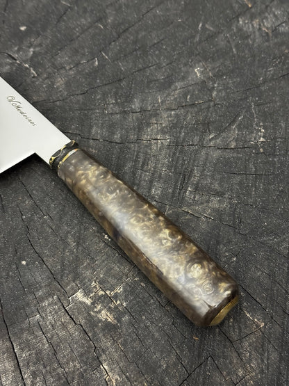 8" Bread &amp; Roast Knife, Custom Block, SS420c - 200mm