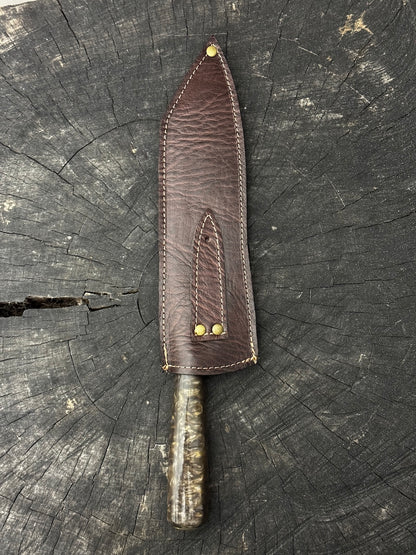 8" Bread &amp; Roast Knife, Custom Block, SS420c - 200mm