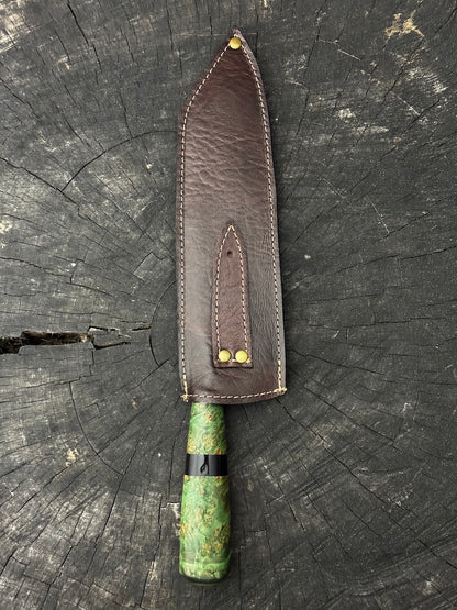 8" Bread &amp; Roast Knife, Maple Burl, SS420c - 200mm