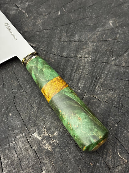 8" Bread &amp; Roast Knife, Maple Burl, SS420c - 200mm