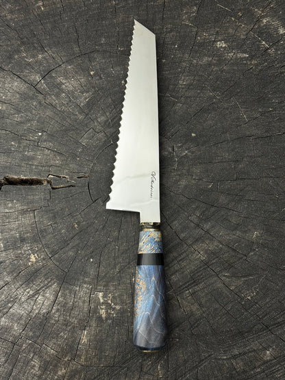 8" Bread &amp; Roast Knife, Maple Burl, SS420c - 200mm