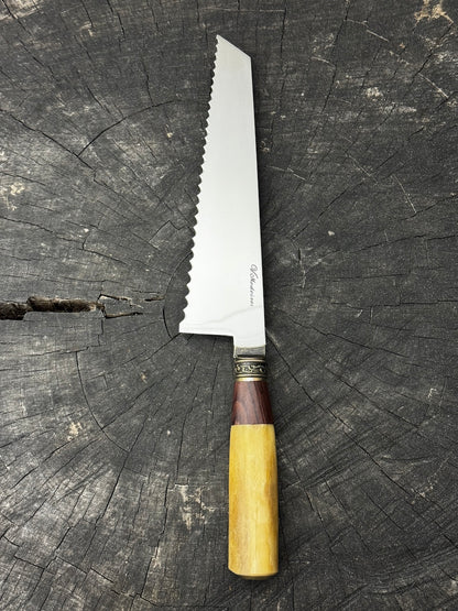 8" Bread &amp; Roast Knife, Ostrich Bone, SS420c - 200mm