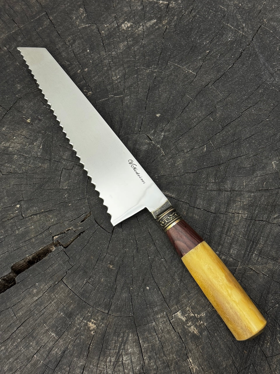 8" Bread &amp; Roast Knife, Ostrich Bone, SS420c - 200mm