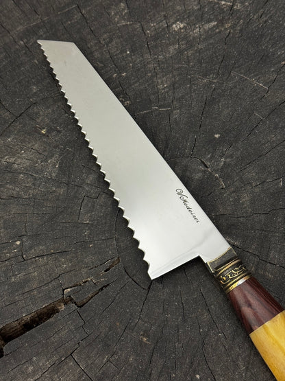 8" Bread &amp; Roast Knife, Ostrich Bone, SS420c - 200mm