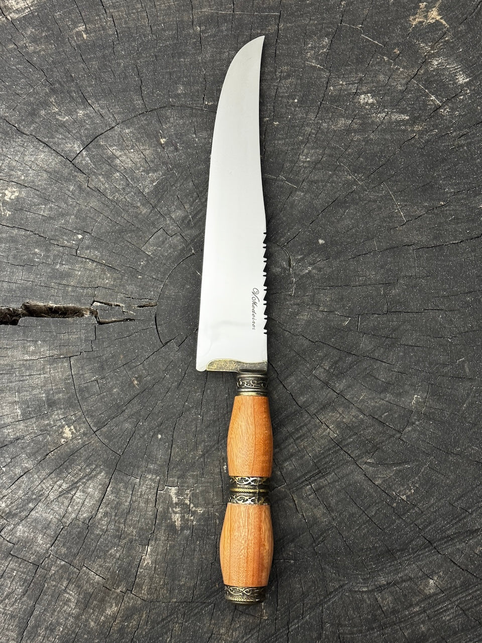 9" Artisan BBQ Knife, Garapa Hardwood, SS440 - 230mm