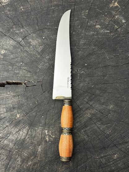 9" Artisan BBQ Knife, Garapa Hardwood, SS440 - 230mm