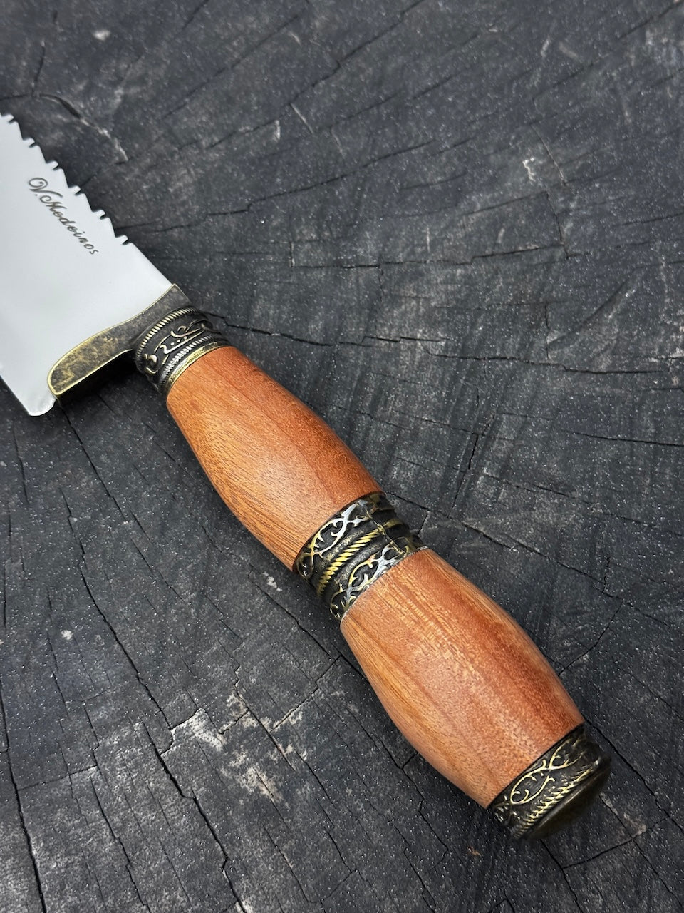 9" Artisan BBQ Knife, Garapa Hardwood, SS440 - 230mm