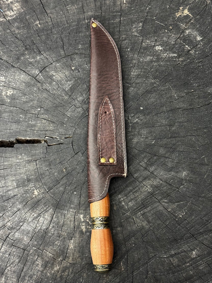 9" Artisan BBQ Knife, Garapa Hardwood, SS440 - 230mm