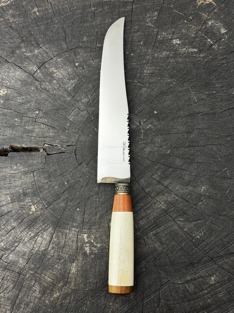 9&quot; Artisan BBQ Knife, Garapa Hardwood, SS440 - 230mm