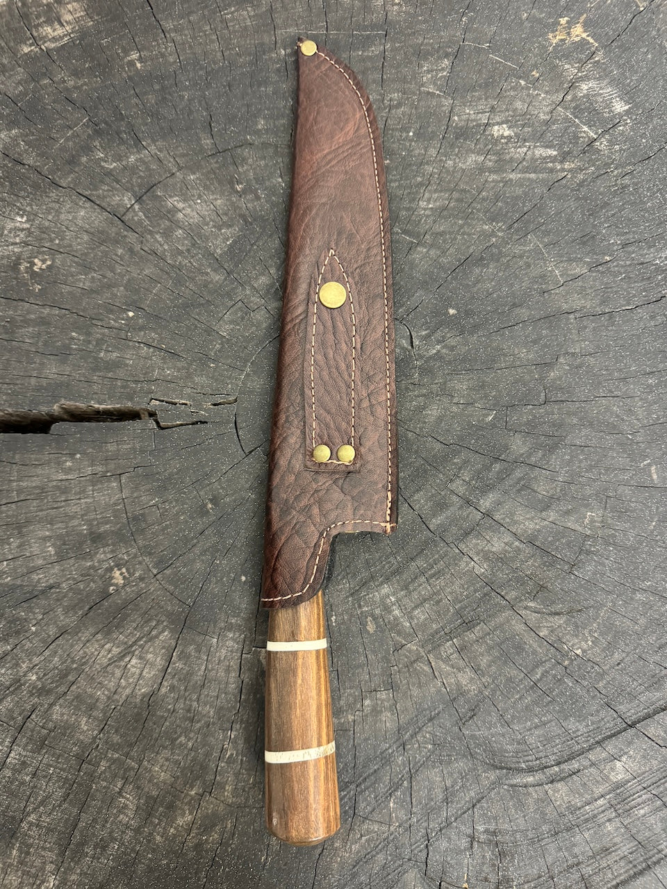 9&quot; Artisan BBQ Knife, Native Hardwood, SS440 - 230mm