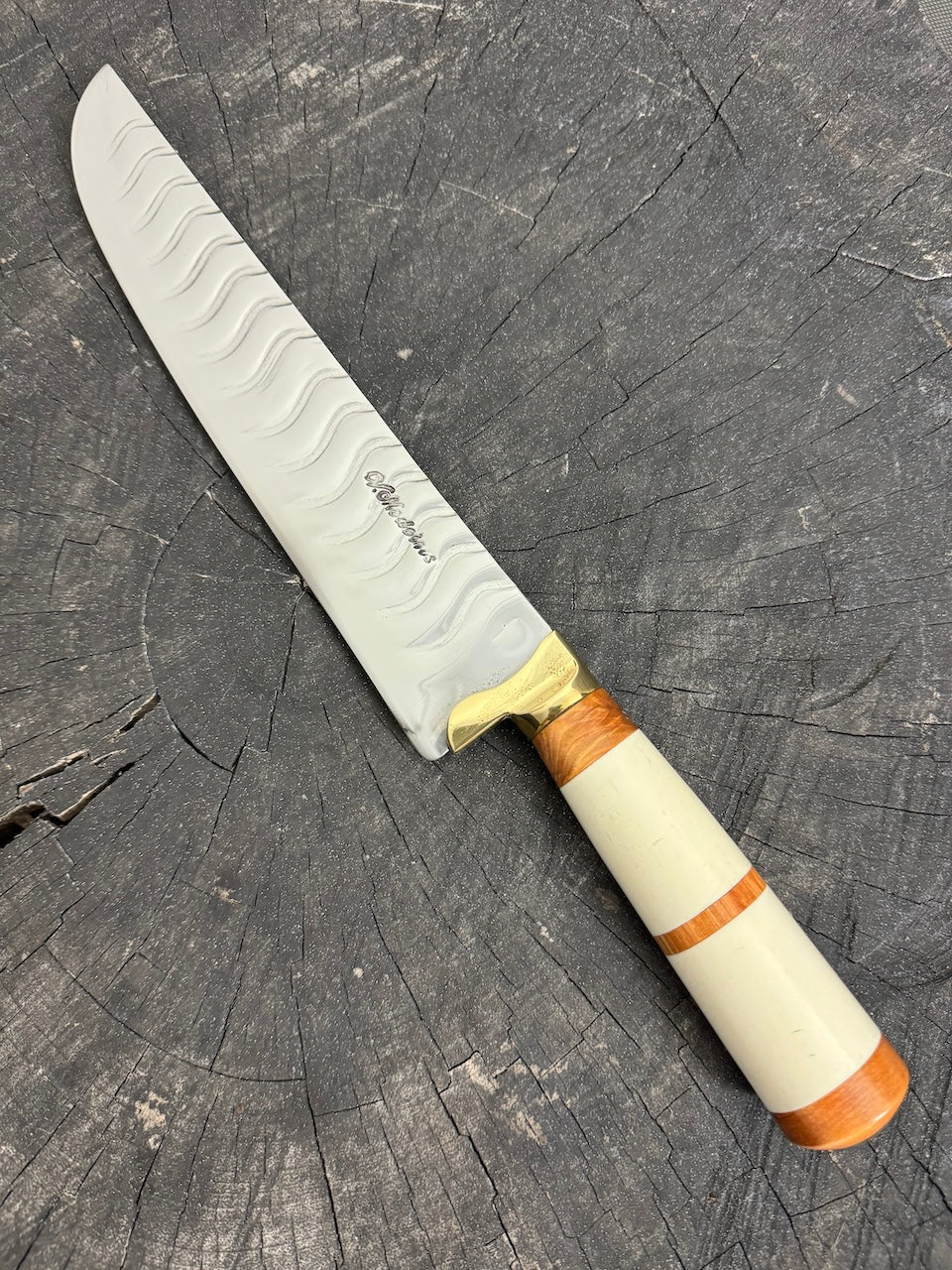 9&quot; Artisan BBQ Knife, Native Hardwood, SS440 - 230mm