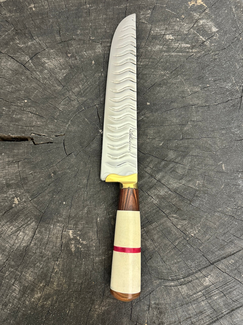 9&quot; Artisan BBQ Knife, Native Hardwood, SS440 - 230mm