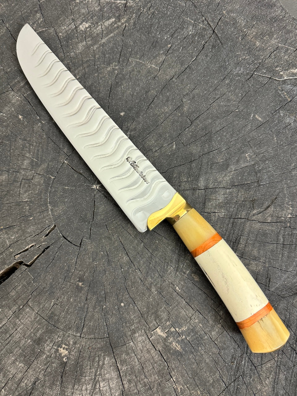 9&quot; Artisan BBQ Knife, Native Hardwood, SS440 - 230mm