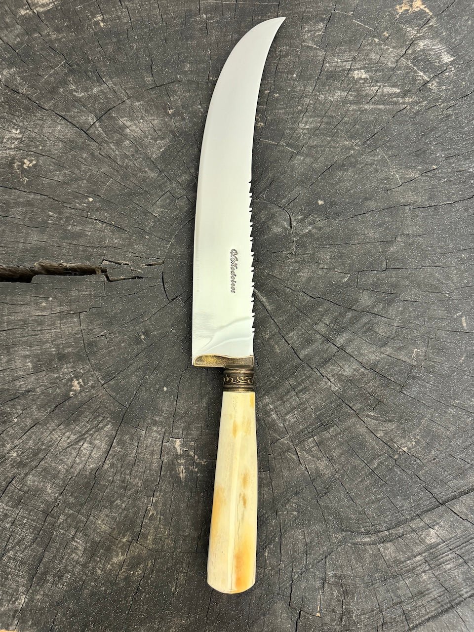 10&quot; Butchers Knife, Ostrich Bone, SS440 - 250mm