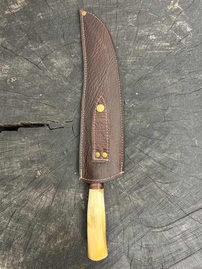 10&quot; Butchers Knife, Ostrich Bone, SS440 - 250mm