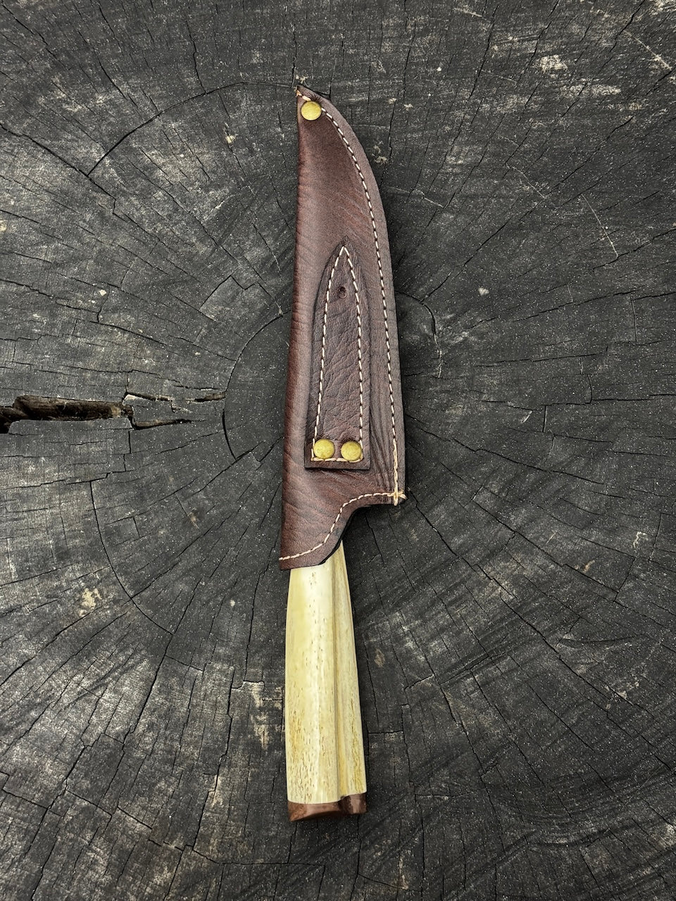 6" Utility Knife, Ostrich Bone SS440 - 150mm