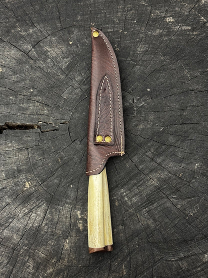 6" Utility Knife, Ostrich Bone SS440 - 150mm