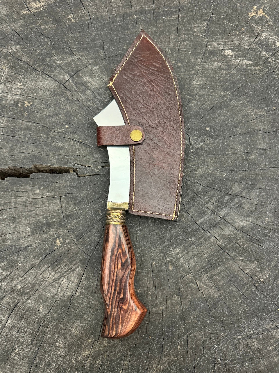 7&quot; Cutelo Wild Cleaver, Native Hardwood, SS440 - 180mm