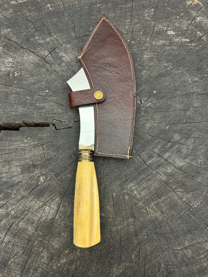 7&quot; Cutelo Wild Cleaver, Ostrich Bone, SS440 - 180mm