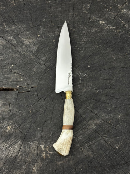 6" Utility Knife, Deer Antler, SS440 - 150mm