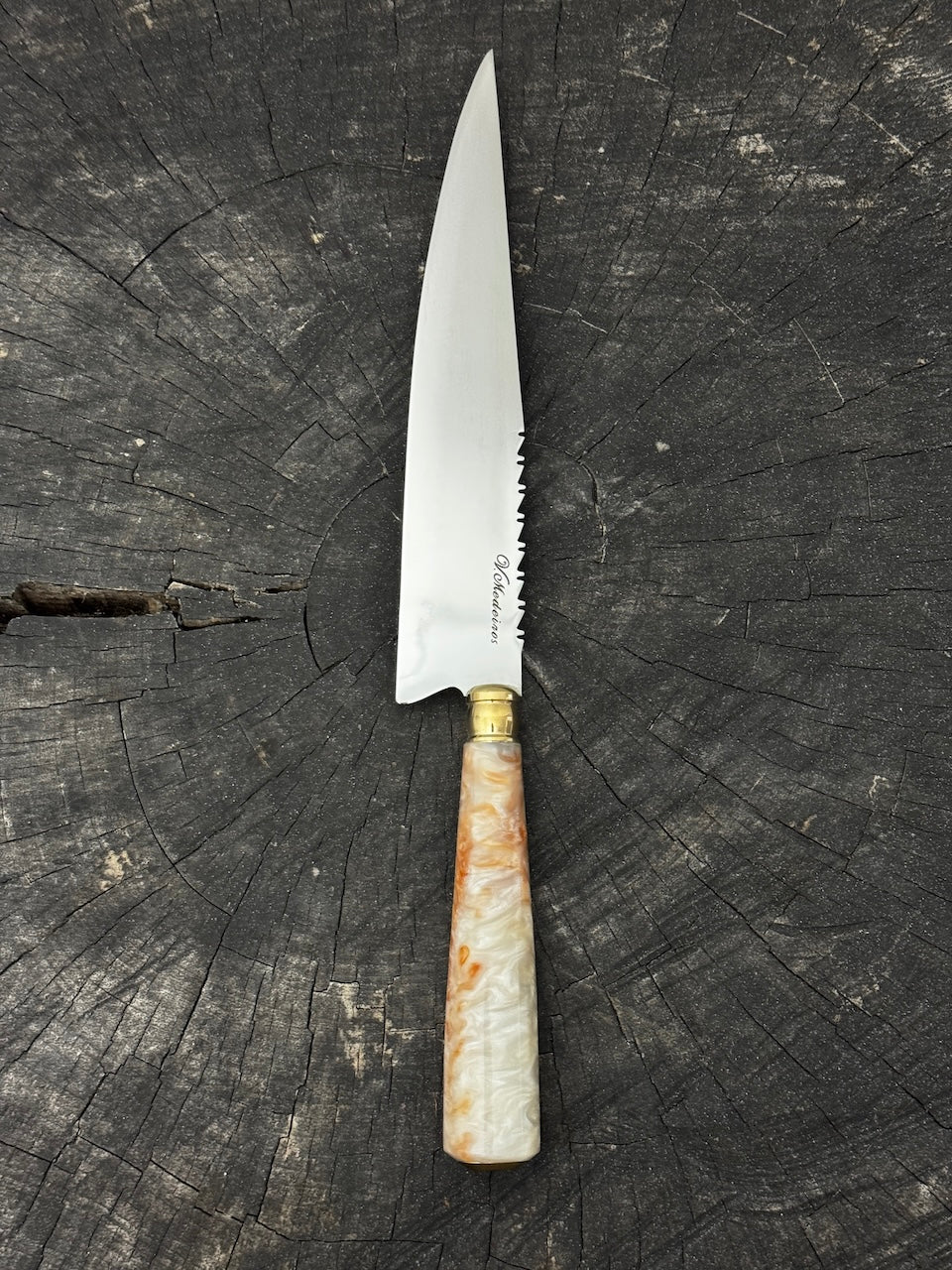 8" Chef Knife, Custom Block, SS420 - 200mm