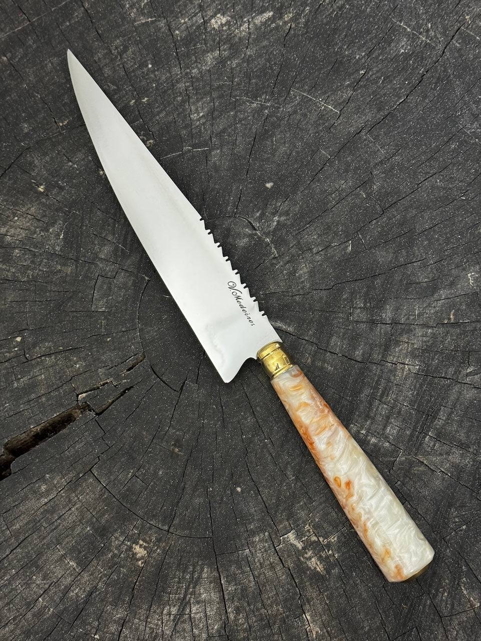 8" Chef Knife, Custom Block, SS420 - 200mm