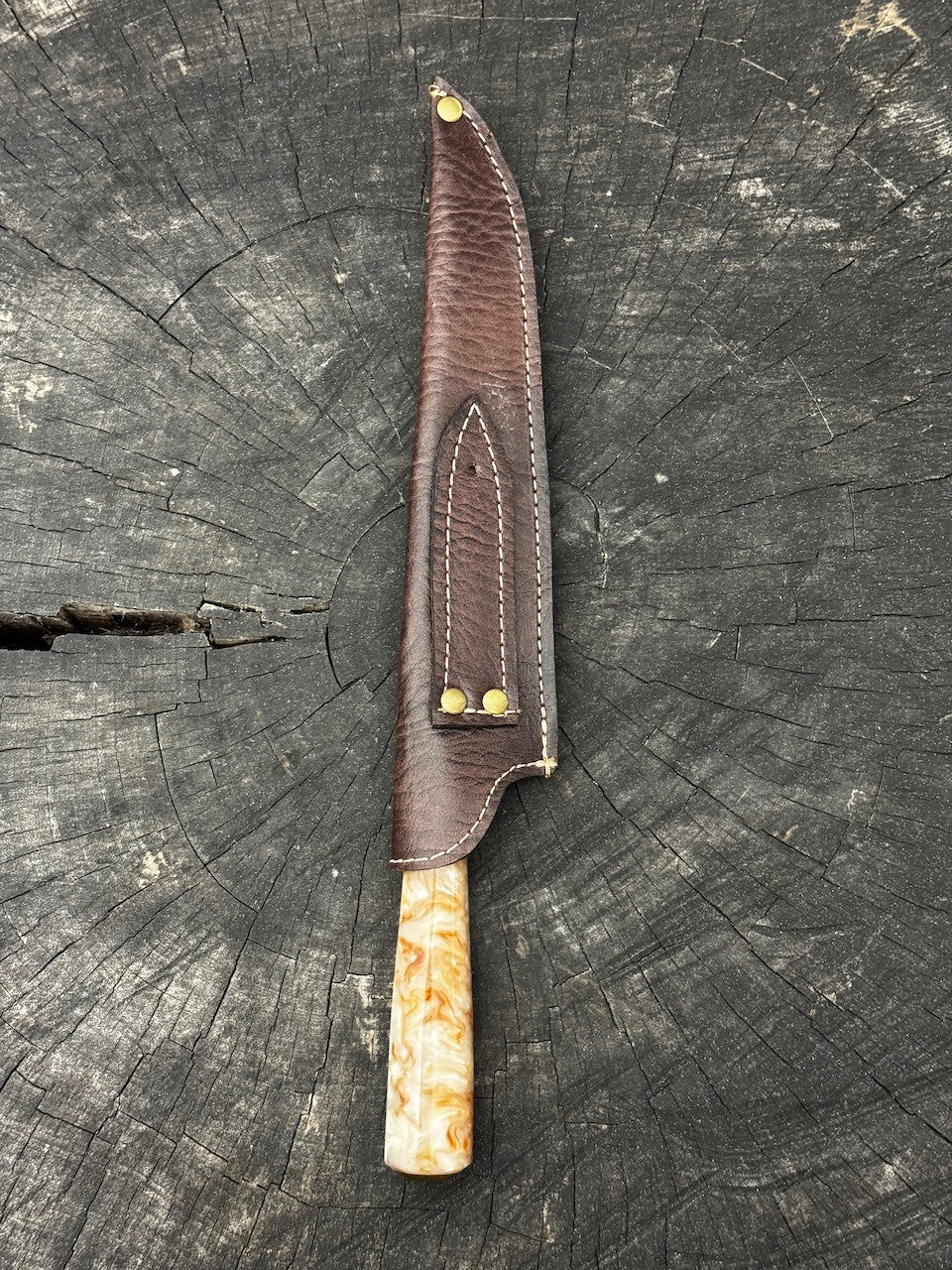 8" Chef Knife, Custom Block, SS420 - 200mm