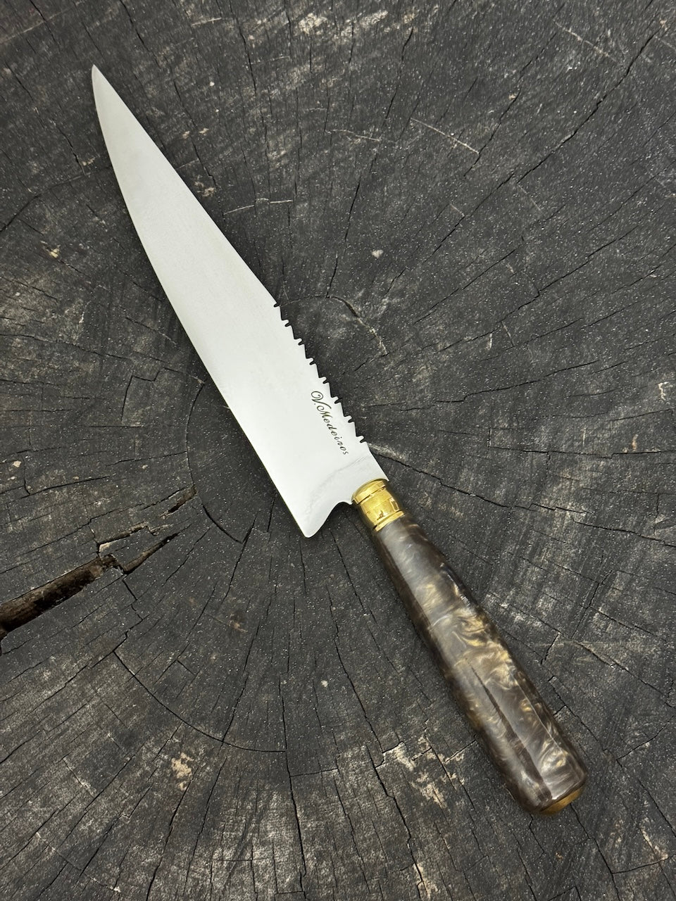 8" Chef Knife, Custom Block, SS420 - 200mm