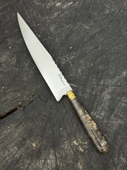 8" Chef Knife, Custom Block, SS420 - 200mm