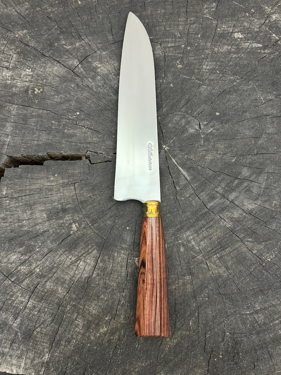 9&quot; Santoku Knife, Native Hardwood, SS440 - 200mm