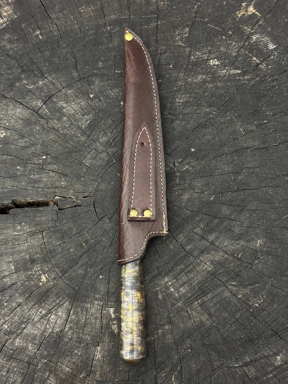 8" Chef Knife, Custom Block, SS420 - 200mm