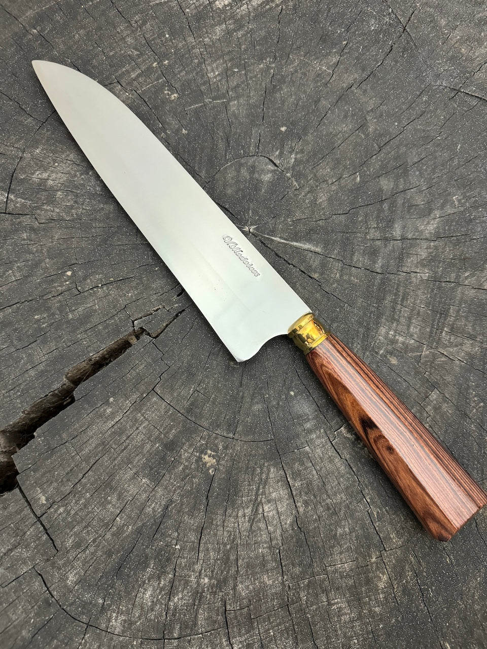 9&quot; Santoku Knife, Native Hardwood, SS440 - 200mm