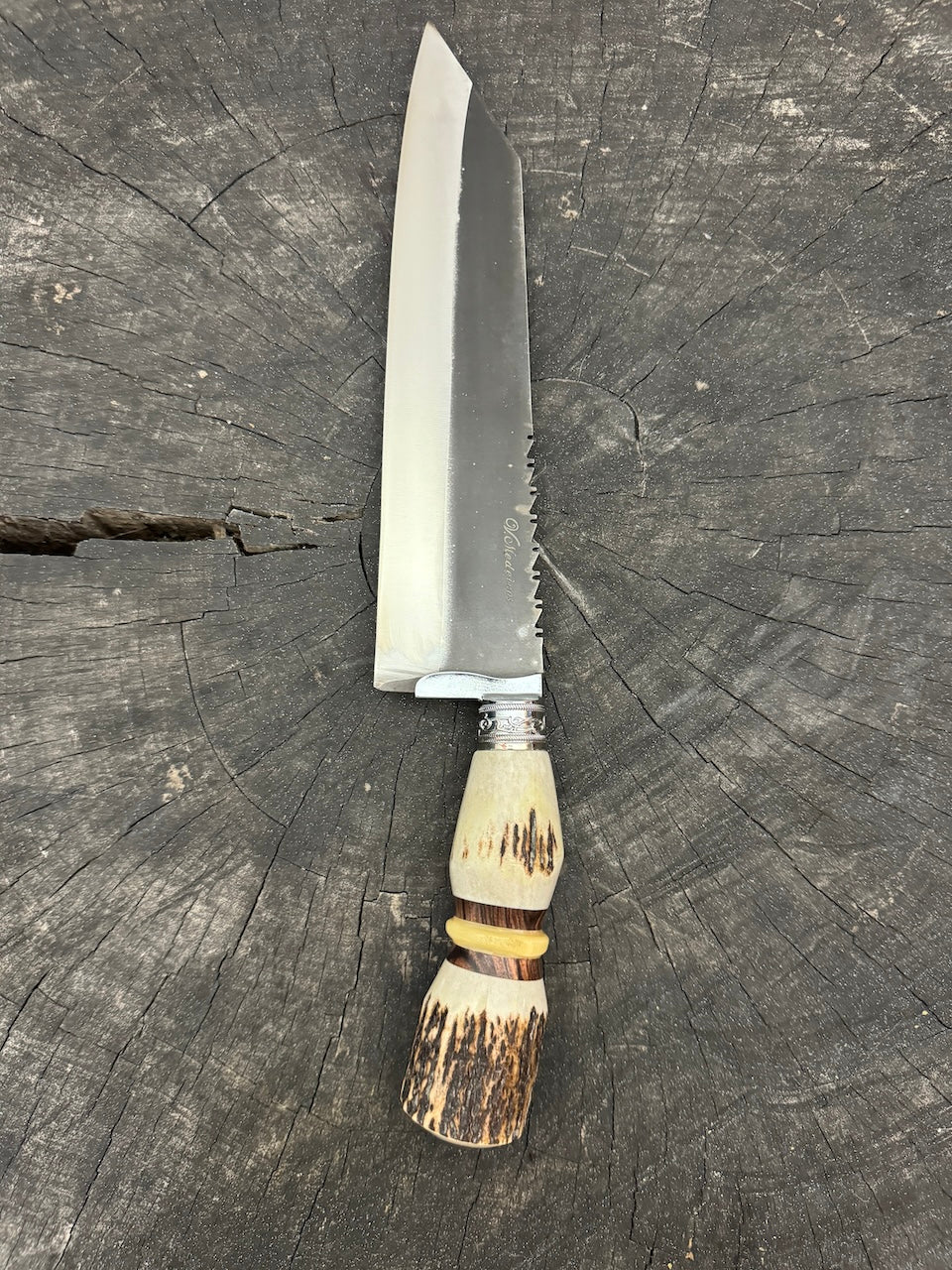 9&quot; Bunka Pro Knife, Deer Antler, RSS440 - 220mm