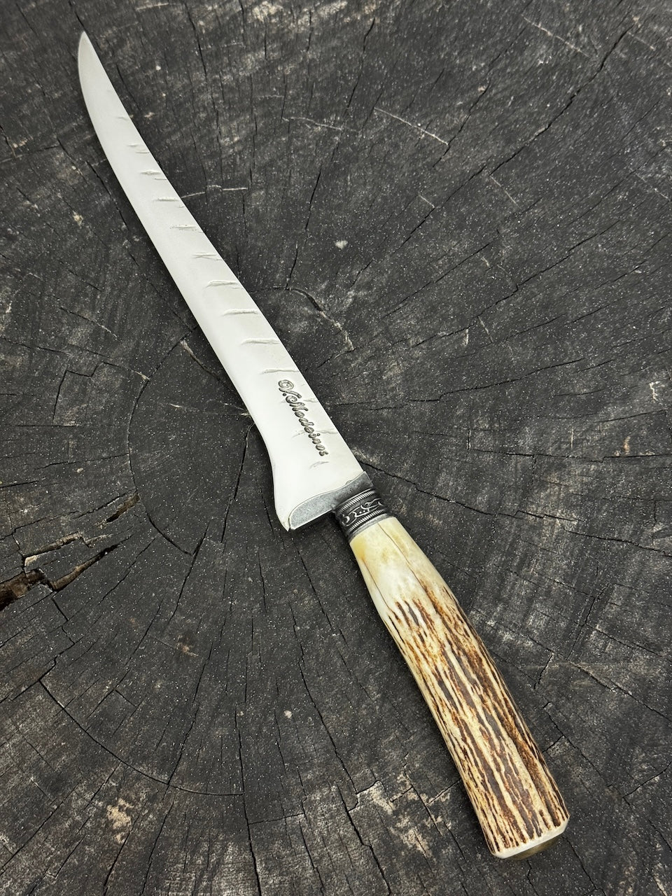 8" Boning Knife, Deer Antler, SS420 - 200mm