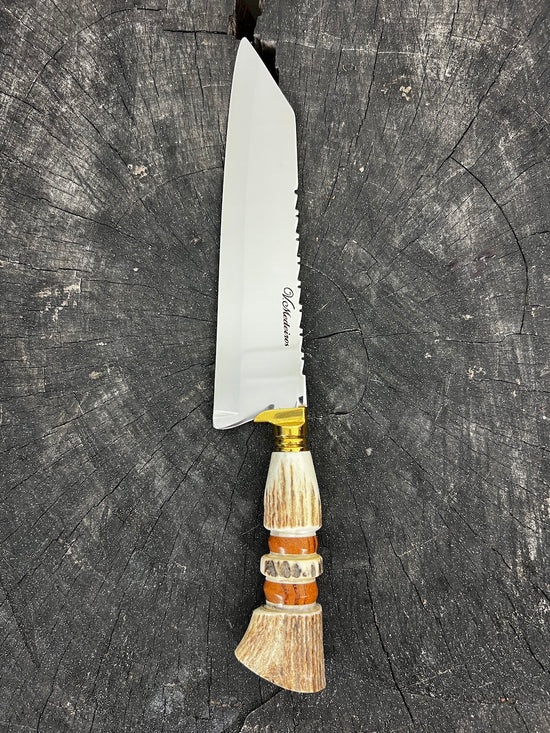 9" Bunka Pro Knife, Deer Antler, SS440 - 220mm
